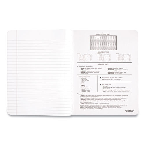 Square Deal Composition Book, Medium/college Rule, Black Cover, (100) 9.75 X 7.5 Sheets.