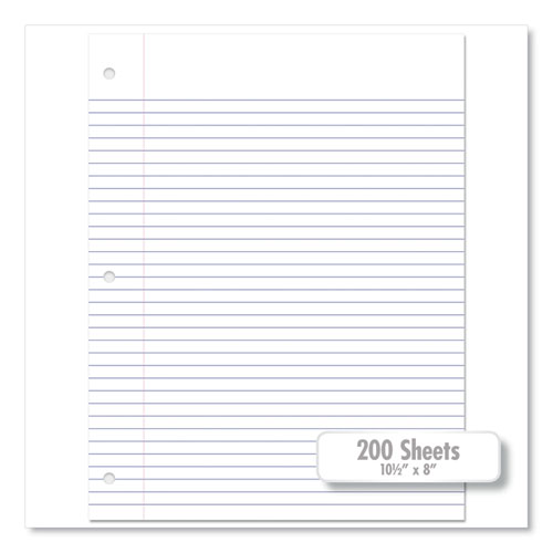 Filler Paper, 3-hole, 8.5 X 11, College Rule, 200/pack.