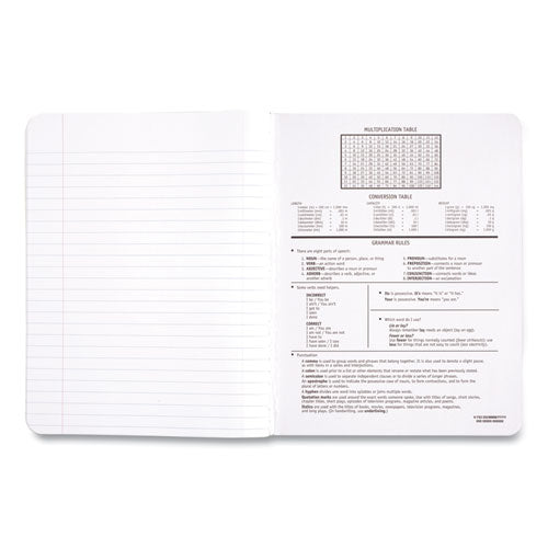 Square Deal Composition Book, 3-subject, Wide/legal Rule, Black Cover, (100) 9.75 X 7.5 Sheets, 12/pack