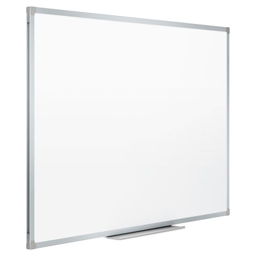 Dry Erase Board With Aluminum Frame, 36 X 24, Melamine White Surface, Silver Aluminum Frame.