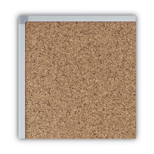 Economy Cork Board With Aluminum Frame, 24 X 18, Tan Surface, Silver Aluminum Frame.