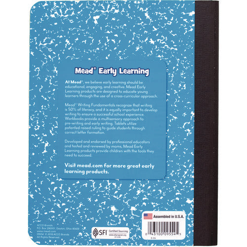 Primary Journal Half Page Ruled, Blue Marble Cover, Primary Rule, (100) 9.75 X 7.5 Sheets.