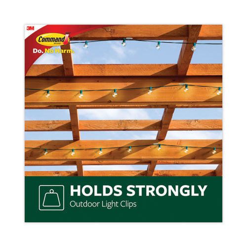 All Weather Hooks And Strips, Small, Plastic, Clear, 16 Clips And 20 Strips/pack.