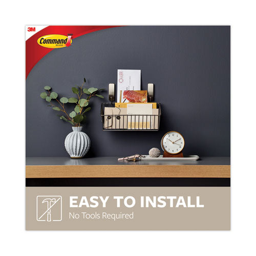 Decorative Hooks, Medium, Metal,Brushed Nickel, 3 Lb Capacity, 2 Hooks And 4 Strips/pack