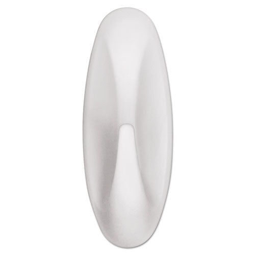 General Purpose Designer Hooks,Small/medium, Plastic, White, 1lb And 3 Lb Capacities, 4 Hooks And 4 Strips/pack