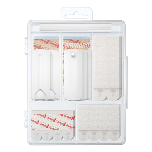 Picture Hanging Kit, Assorted Sizes, Plastic, White/clear, 1 Lb; 4 Lb; 5 Lb Capacities 38 Pieces/pack.