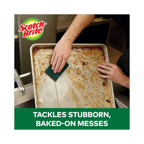 Heavy-duty Scour Pad, 3.8 X 6, Green, 10/carton.