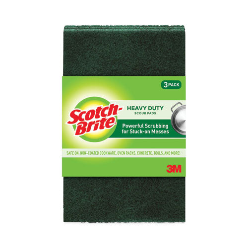 Heavy-duty Scour Pad, 3.8 X 6, Green, 10/carton.