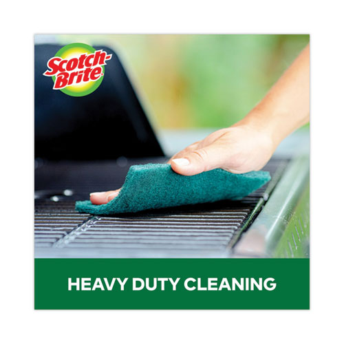 Heavy-duty Scouring Pad, 3.8 X 6, Green, 5/carton.