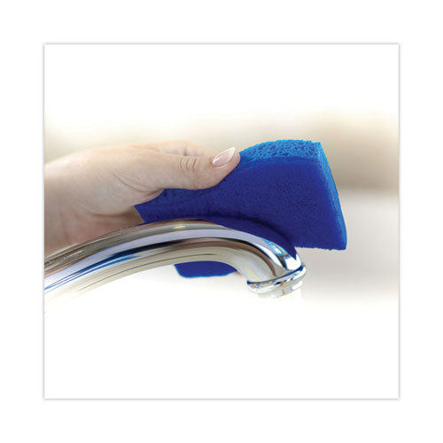 Non-scratch Multi-purpose Scrub Sponge, 4.4 X 2.6, 0.8" Thick, Blue, 9/pack.