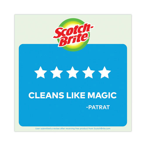 Non-scratch Multi-purpose Scrub Sponge, 4.4 X 2.6, 0.8" Thick, Blue, 9/pack.