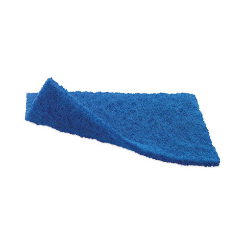Non-scratch Scour Pads, Size 3 X 6, Blue, 10/carton.