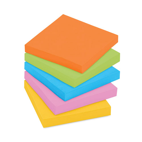 Pads In Energy Boost Collection Colors, 3" X 3", 90 Sheets/pad, 24 Pads/pack.