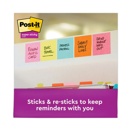 Self-stick Notes Office Pack, 3" X 3", Supernova Neons Collection Colors, 90 Sheets/pad, 24 Pads/pack.