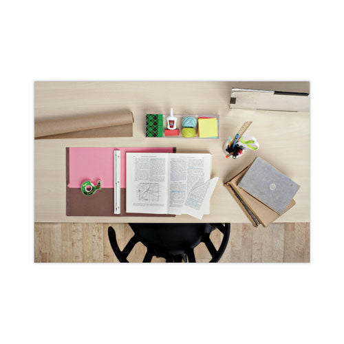 Clip Dispenser Value Pack With 12 Rolls Of Tape, 1" Core, Plastic, Charcoal.