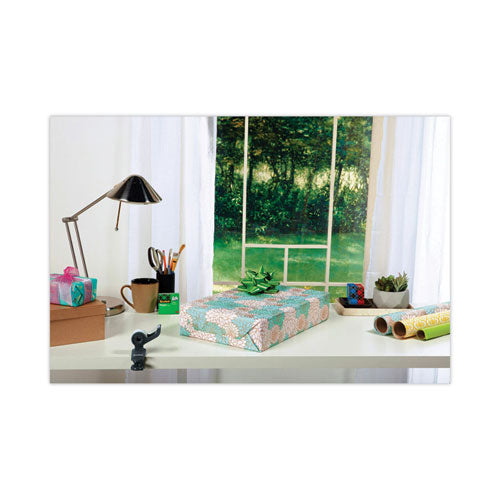 Clip Dispenser Value Pack With 12 Rolls Of Tape, 1" Core, Plastic, Charcoal.