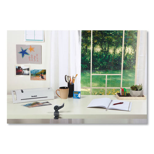 Clip Dispenser Value Pack With 12 Rolls Of Tape, 1" Core, Plastic, Charcoal.