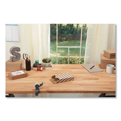 Clip Dispenser Value Pack With 12 Rolls Of Tape, 1" Core, Plastic, Charcoal.