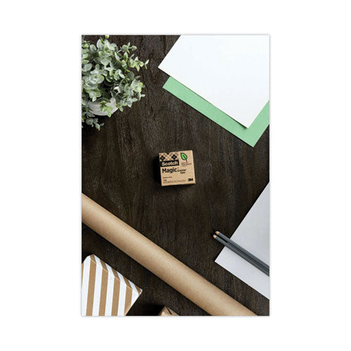 Magic Greener Tape, 1" Core, 0.75" X 75 Ft, Clear, 12/pack.