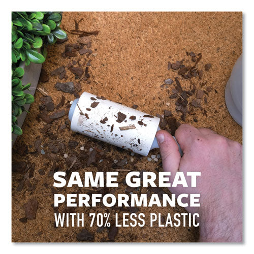 Greener Clean Lint Roller, 4" X 29.4 Ft, 70 Sheets/roll, 2/pack.