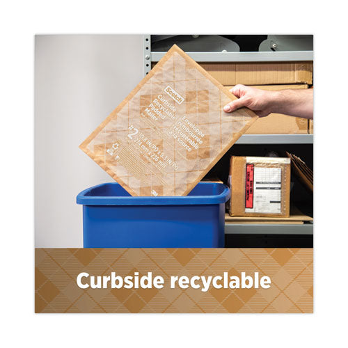 Curbside Recyclable Padded Mailer, #0, Bubble Cushion,Self-adhesive Closure, 7 X 11.25, Natural Kraft, 100/carton