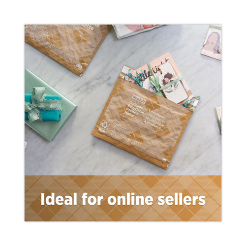 Curbside Recyclable Padded Mailer,#6, Bubble Cushion, Self-adhesive Closure, 13.75 X 20, Natural Kraft, 50/carton