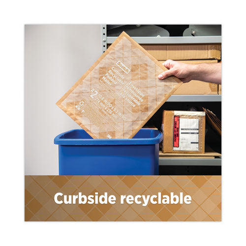 Curbside Recyclable Padded Mailer,#6, Bubble Cushion, Self-adhesive Closure, 13.75 X 20, Natural Kraft, 50/carton