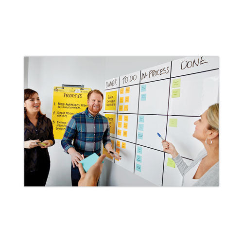 Dry Erase Surface With Adhesive Backing, 48 X 36, White Surface.