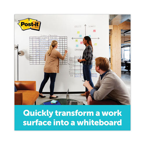 Dry Erase Surface, 50 Ft X 4 Ft, White Surface.