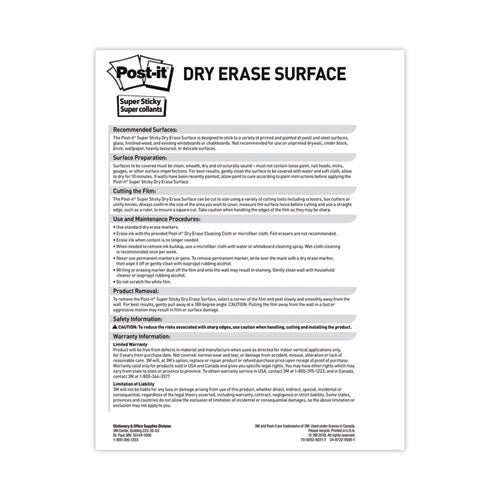 Dry Erase Surface, 50 Ft X 4 Ft, White Surface.