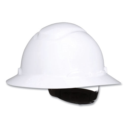 Securefit H-series Hard Hats, H- 800 Hat With Uv Indicator, 4-point Pressure Diffusion Ratchet Suspension, White
