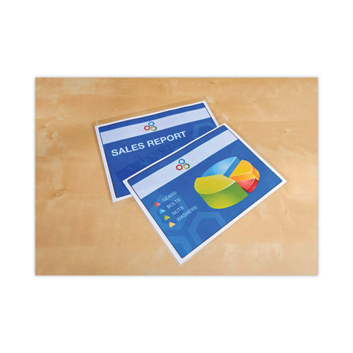 Self-sealing Laminating Pouches, 12.5 Mil, 2.81" X 4.5", Gloss Clear, 5/pack.