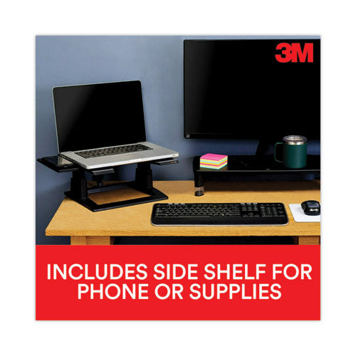 Adjustable Notebook Riser, 13" X 13" X 4" To 6", Black, Supports 20 Lbs.