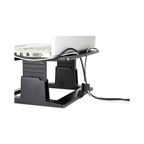 Adjustable Notebook Riser, 13" X 13" X 4" To 6", Black, Supports 20 Lbs.