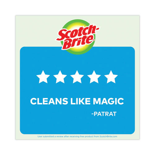 Non-scratch Multi-purpose Scrub Sponge, 4.4 X 2.6, 0.8" Thick, Blue, 3/pack.