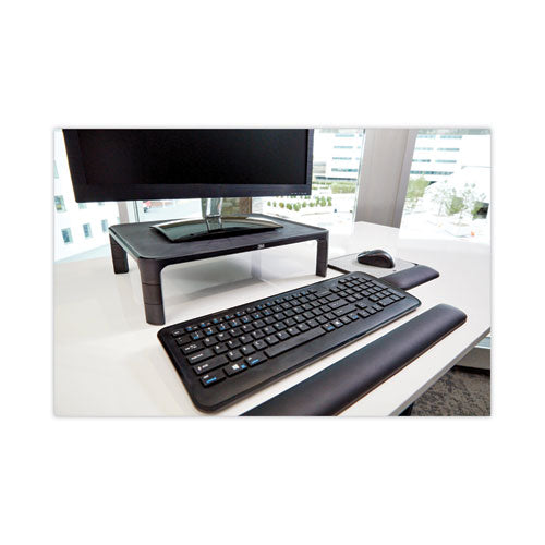 Adjustable Monitor Stand, 16" X 12" X 1.75" To 5.5", Black, Supports 20 Lbs.