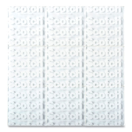 Restickable Mounting Tabs, Removable, Repositionable, Holds Up To 1 Lb (4 Tabs), 1 X 1, Clear, 18/pack.