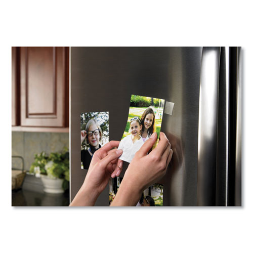 Restickable Mounting Tabs, Removable, Repositionable, Holds Up To 1 Lb (4 Tabs), 1 X 1, Clear, 18/pack.