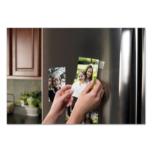 Restickable Mounting Tabs, Repositionable, Holds Up To 0.6 Lb, 0.88 X 0.88, Clear, 18/pack.