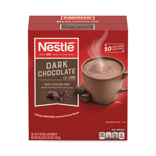 Hot Cocoa Mix, Dark Chocolate, 0.71 Packets, 50 Packets/box, 6 Boxes/carton
