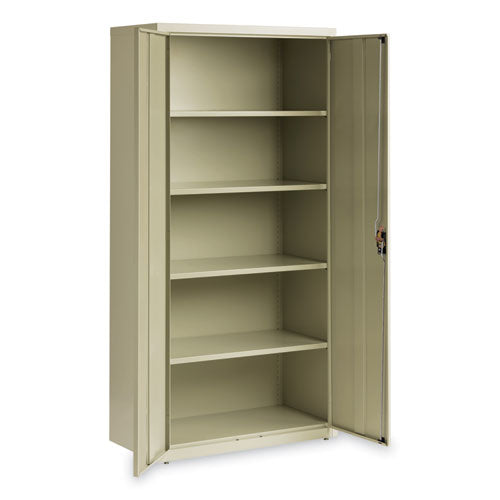 Fully Assembled Storage Cabinets, 5 Shelves, 36" X 18" X 72", Putty