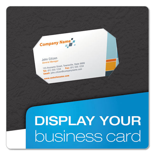 Twin-pocket Folders With 3 Fasteners, 0.5" Capacity, 11 X 8.5, Black 25/box.