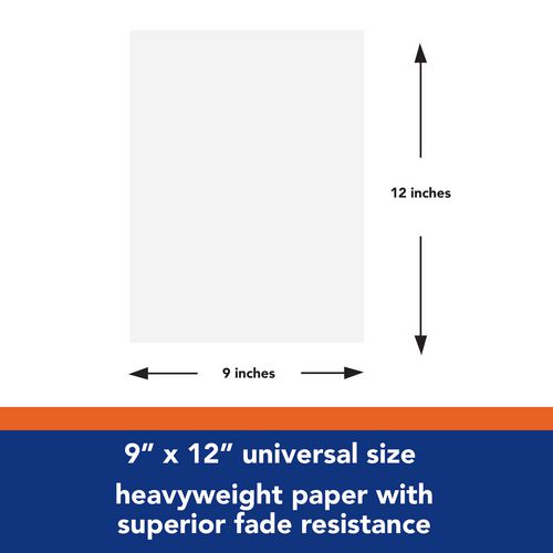 Tru-ray Construction Paper, 76 Lb Text Weight, 9 X 12, White, 50 Sheets/pack, 50 Packs/carton