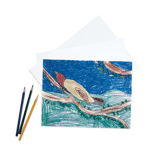 White Drawing Paper, 57 Lb Text Weight, 9 X 12, Pure White, 500/ream.