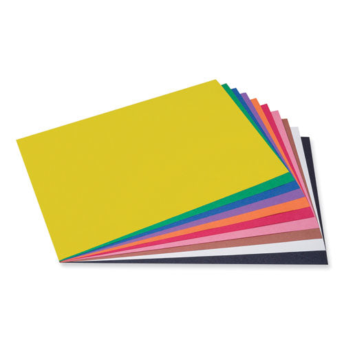 Sunworks Construction Paper, 50 Lb Text Weight, 12 X 18, Assorted, 50/pack.