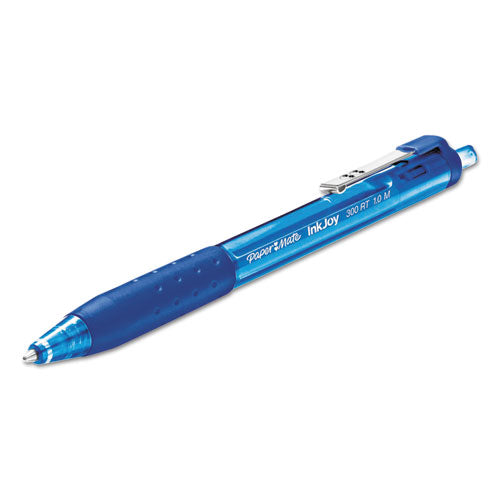Inkjoy 300 Rt Ballpoint Pen, Retractable, Medium 1 Mm, Blue Ink, Blue Barrel, Dozen.
