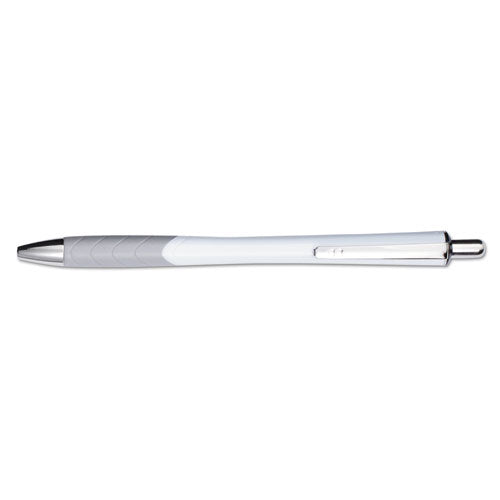 Inkjoy 700 Rt Ballpoint Pen, Retractable, Medium 1 Mm, Black Ink, White/gray Barrel, Dozen.