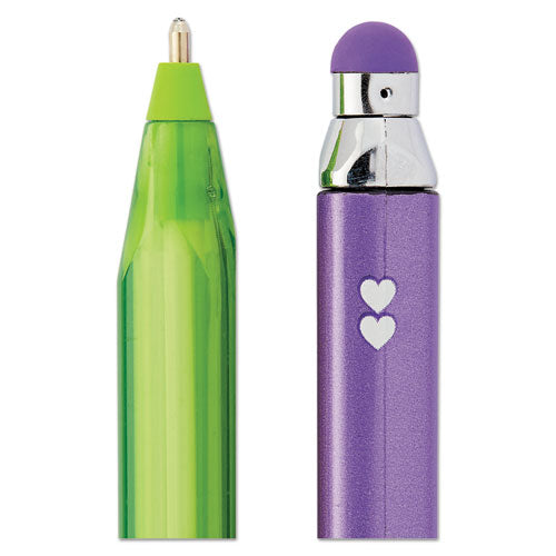 Inkjoy 100 Ballpoint Pen/stylus, Stick, Medium 1 Mm, Black Ink, Black Barrel, Dozen.