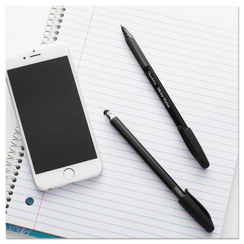 Inkjoy 100 Ballpoint Pen/stylus, Stick, Medium 1 Mm, Black Ink, Black Barrel, Dozen.