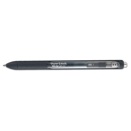 Inkjoy Gel Pen, Retractable, Fine 0.5 Mm, Black Ink, Black Barrel, Dozen.
